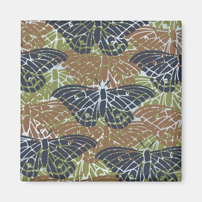 Aimant Papillons Abstraits (Devant)