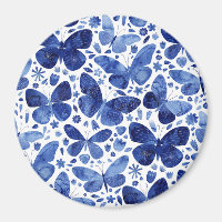 Papillons Aquarelle Bleu