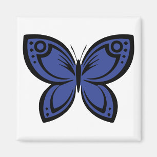 Aimant Papillons bijoux - Bleu