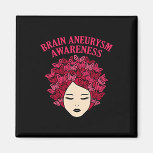 Aimant Papillons Cerveau Aneurie Sensibilisation Mois Sou