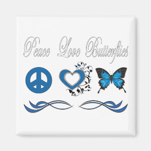 Aimant Papillons d'amour de paix