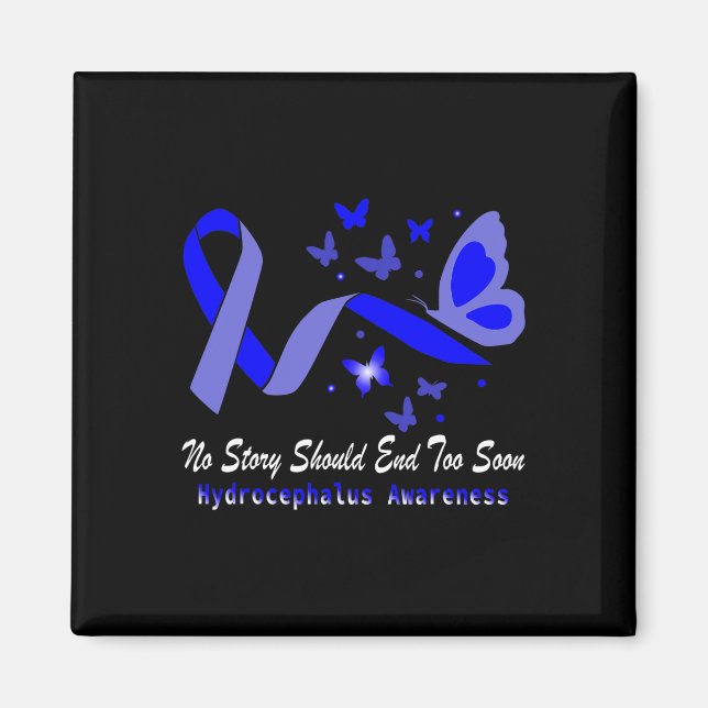 Aimant Papillons de sensibilisation à l'hydrocéphalie Sup (Devant)