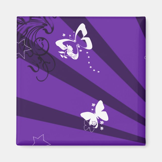 Aimant Papillons et étoiles 6 (Devant)