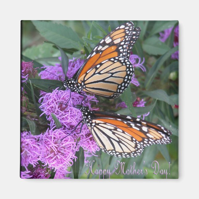 Aimant Papillons jumeaux/ Joyeuse fête des mères (Devant)