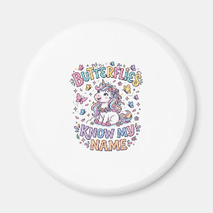 Aimant Papillons Licorne Connaissent Mon Nom Charmant Art