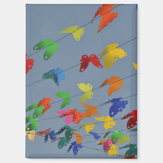 Aimant papillons multicolores