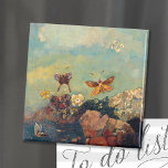 Aimant Papillons | Odilon Redon<br><div class="desc">Papillons (1910) de l'artiste français Odilon Redon. La peinture d'art original est l'huile sur toile représentant des papillons abstraits colorés contre un arrière - plan bleu ciel. Utilisez les outils de conception pour ajouter du texte personnalisé ou personnaliser l'image.</div>