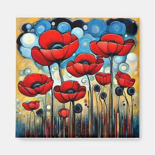 Aimant Papillons rouges géants 1