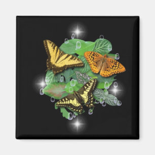 Aimant Papillons sur Feuille