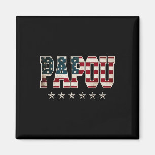 Aimant Papou Fête des pères Drapeau américain 4 juillet c