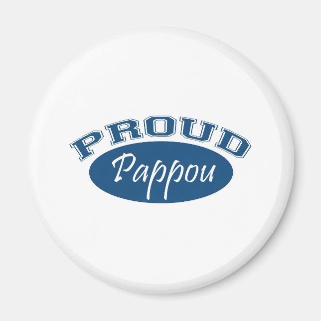 Aimant Pappou Fière (bleu) (Devant)
