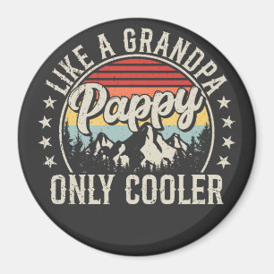 Aimant Pappy Like a Grand-père Only Glacière Retro Circle
