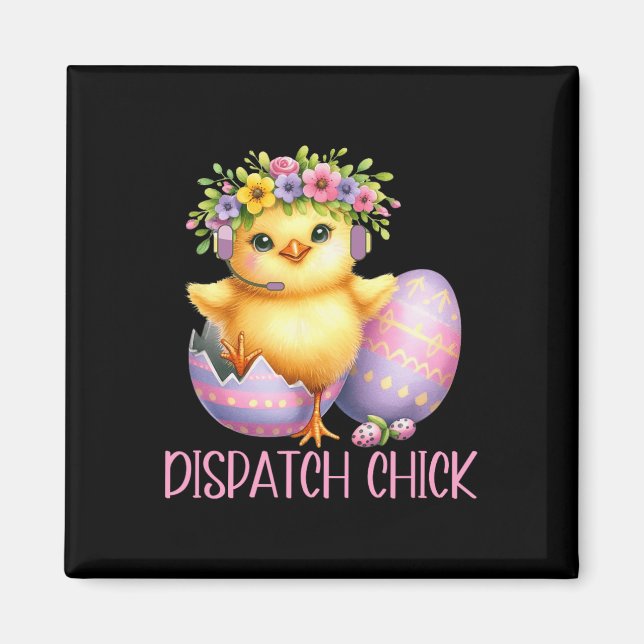 Aimant Pâques 911 Dispatcher Cadeau Police Dispatch Thin  (Devant)