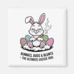Aimant Pâques Plaisanter Bunnies Humoristiques Buds Blunt