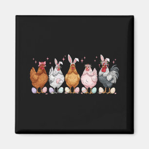 Aimant Pâques Poulet Lapins Oreilles Coq Ferme Avicole B