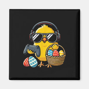 Aimant Pâques Rétro Poulet Jeux Drôle de Pâques