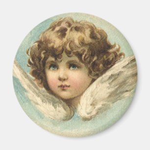 Aimant Pâques vintage, fleurs de lys victoriennes et ange