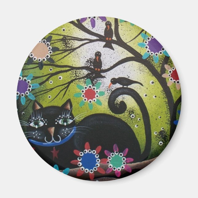 Aimant Par Lori Everett_ Jour Des Morts, Mexicain, Chat N (Devant)