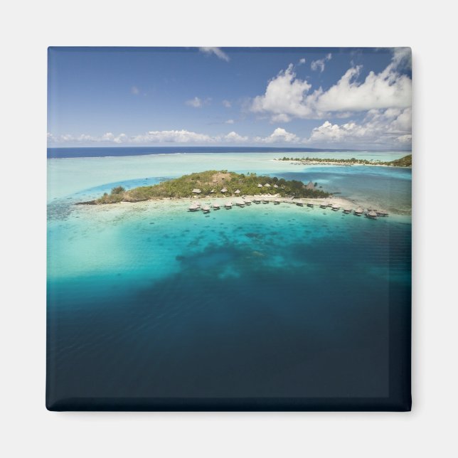 Aimant Parachute ascensionnel sur la belle lagune de Bora (Devant)
