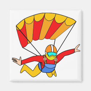 Aimant Parachute rouge de Skydive Yello