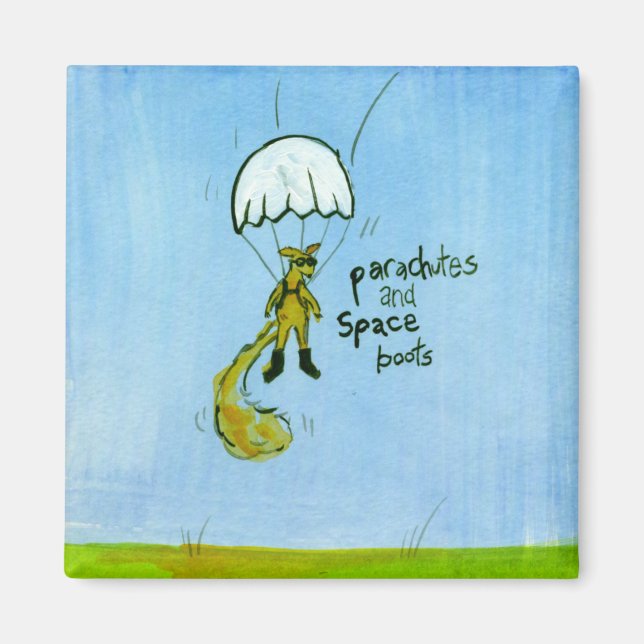 Aimant Parachutes et SpaceBoots (Devant)