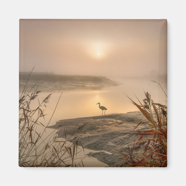 Aimant Paradis du Héron - Paysage sur le Lac (Devant)