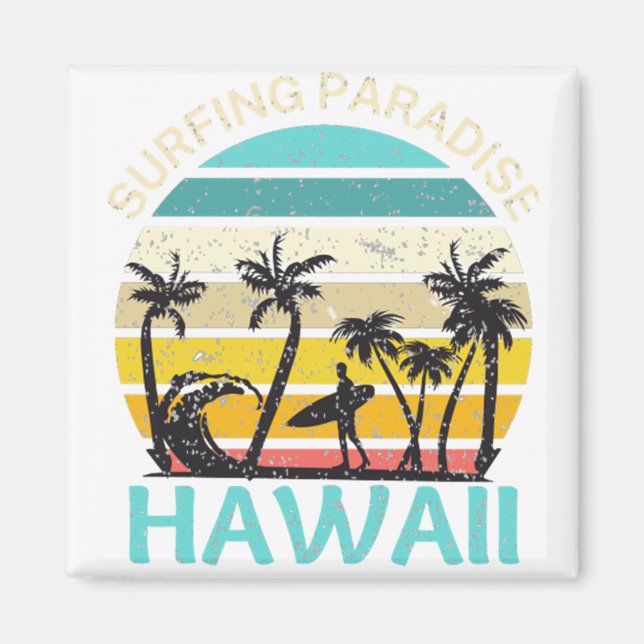 Aimant Paradis du surf d'Hawaii (Devant)