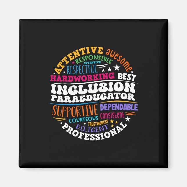 Aimant Paraéducateur pour l'inclusion super - Éducation s (Devant)