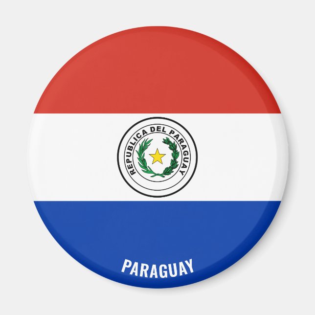 Aimant Paraguay Drapeau charmant patriotique (Devant)