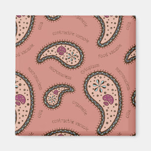 Aimant Paramecia Paisley Biologie Personnalisable Mauve