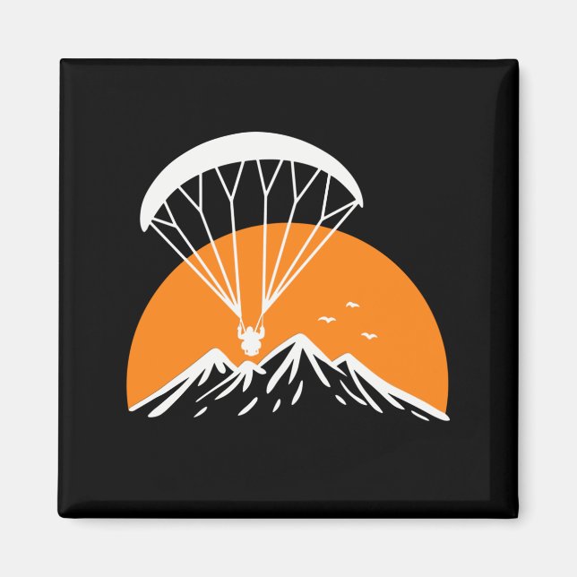 Aimant Paramotorisation Vintage rétro (Devant)