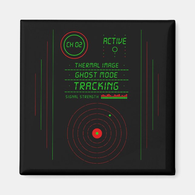 Aimant Paranormal Ghost Tracker Radar Display Scanner Art (Devant)
