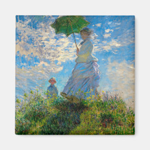 Aimant Parasol Monet Femme Impressionnisme