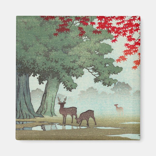 Aimant Parc de Nara Hasui Kawase shin hanga paysage artis (Devant)