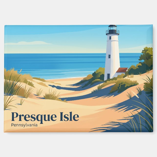 Aimant Parc d'État de Presque Isle USA (Recto)