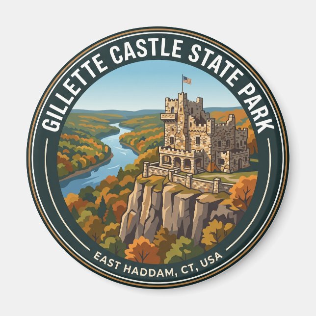 Aimant Parc d'État du château Gillette USA (Devant)