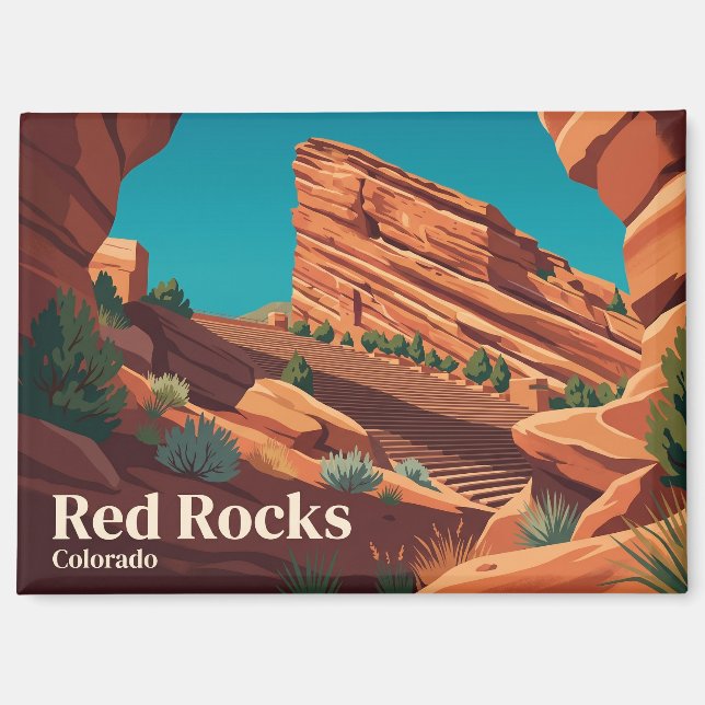 Aimant Parc et amphithéâtre de Red Rocks USA (Recto)