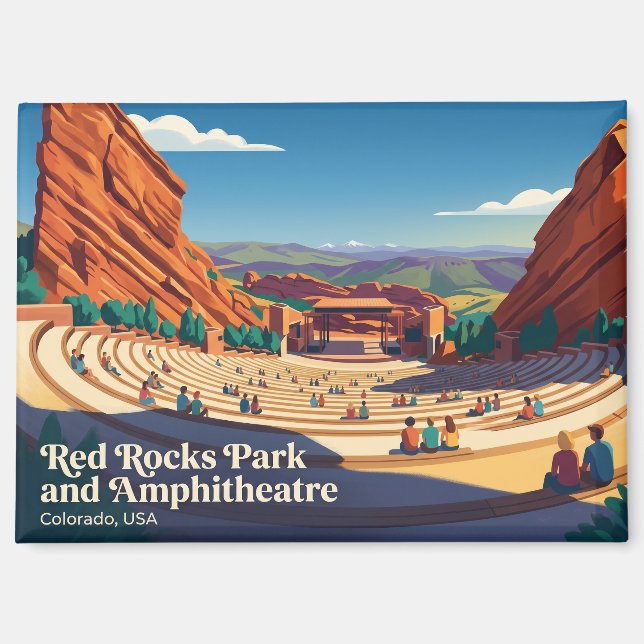 Aimant Parc et amphithéâtre de Red Rocks USA (Recto)