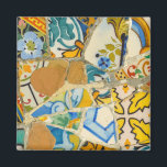 Aimant Parc Guell Carreaux de céramique jaune à Barcelone<br><div class="desc">Parc Guell Mosaïque Jaune Carreaux en céramique à Barcelone Espagne</div>