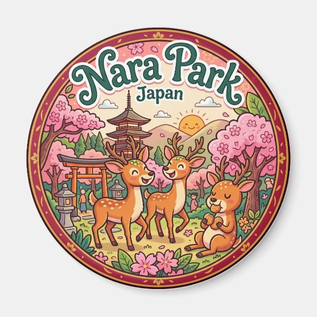 Aimant Parc Nara Japon (Devant)