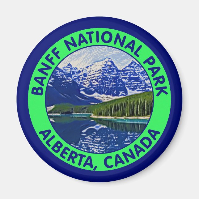 Aimant Parc national Banff, Alberta, Canada (Devant)