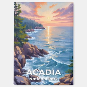 Aimant Parc national d'Acadia Maine Peinture Art de voy