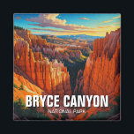 Aimant Parc national de Bryce Canyon Utah Sunset<br><div class="desc">Le Bryce Canyon, situé dans le sud de l'Utah, est un magnifique parc national connu pour ses paysages uniques et surréalistes. Célèbre pour sa collection de hoodoos—hautes, minces flèches de roche formées par l'érosion—le parc abrite quelques-unes des formations géologiques les plus frappantes du monde. Ces piliers rocheux orange, rouge et...</div>