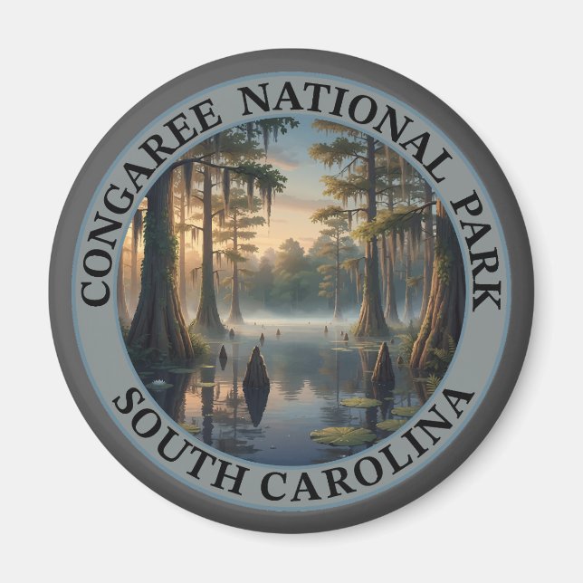 Aimant Parc national de Congaree Caroline du Sud (Devant)