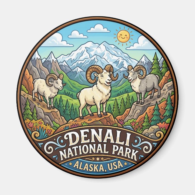 Aimant Parc national de Denali Alaska (Devant)