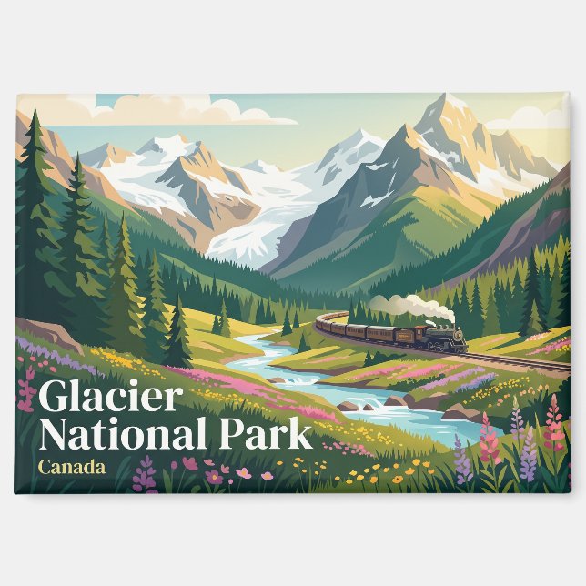Aimant Parc national de Glacier Canada (Recto)