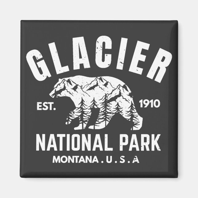 Aimant Parc national de Glacier USA Montana (Devant)