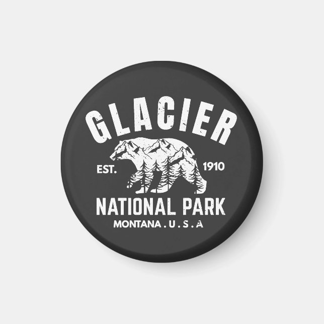 Aimant Parc national de Glacier USA Montana (Devant)