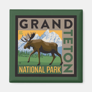Aimant Parc national de Grand Teton Moose