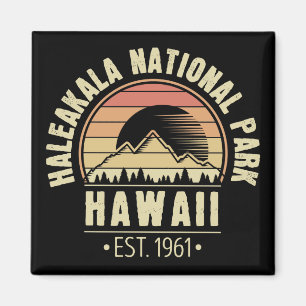 Aimant Parc national de Haleakala Hawaii Retro